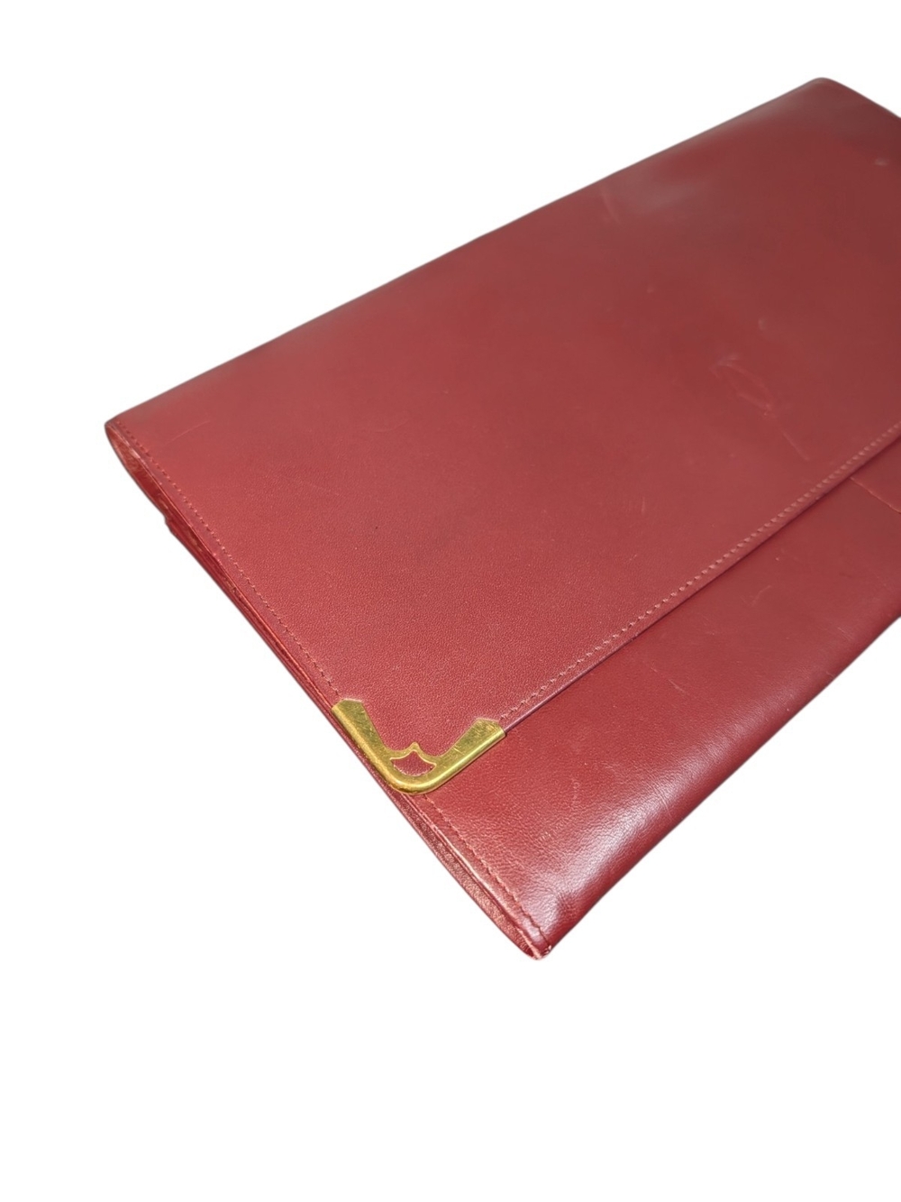 Vintage Cartier Burgundy Leather Clutch - Picture 3 of 7